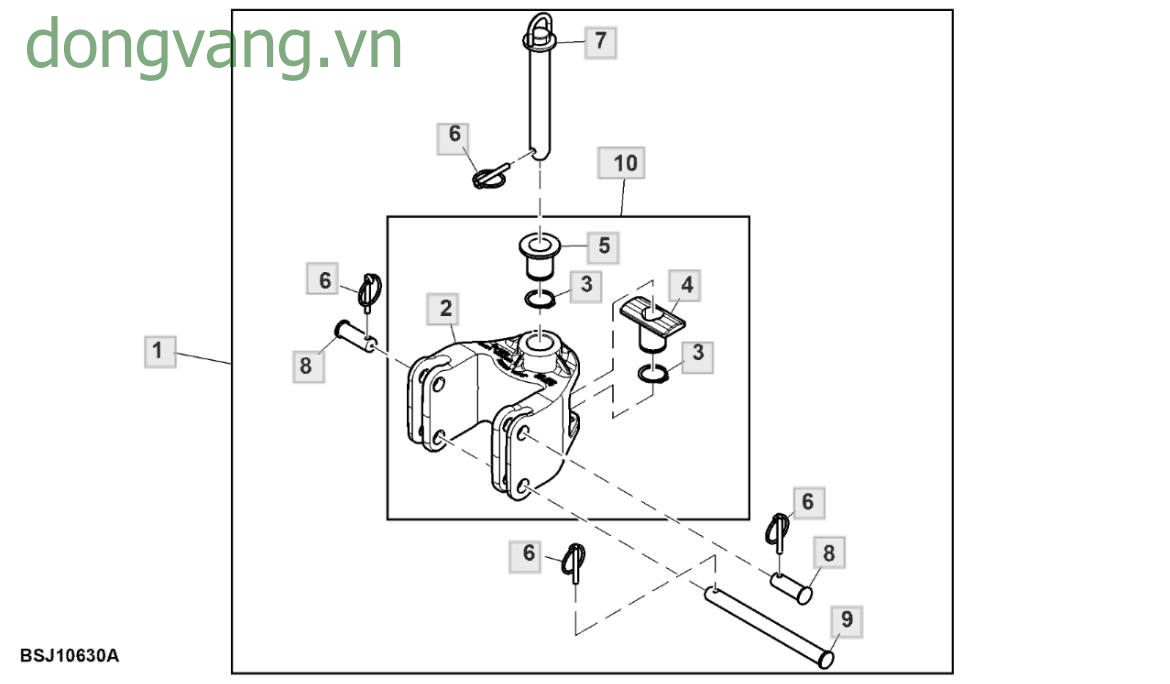 Rear Wagon Hitch, Attachment - ST995344